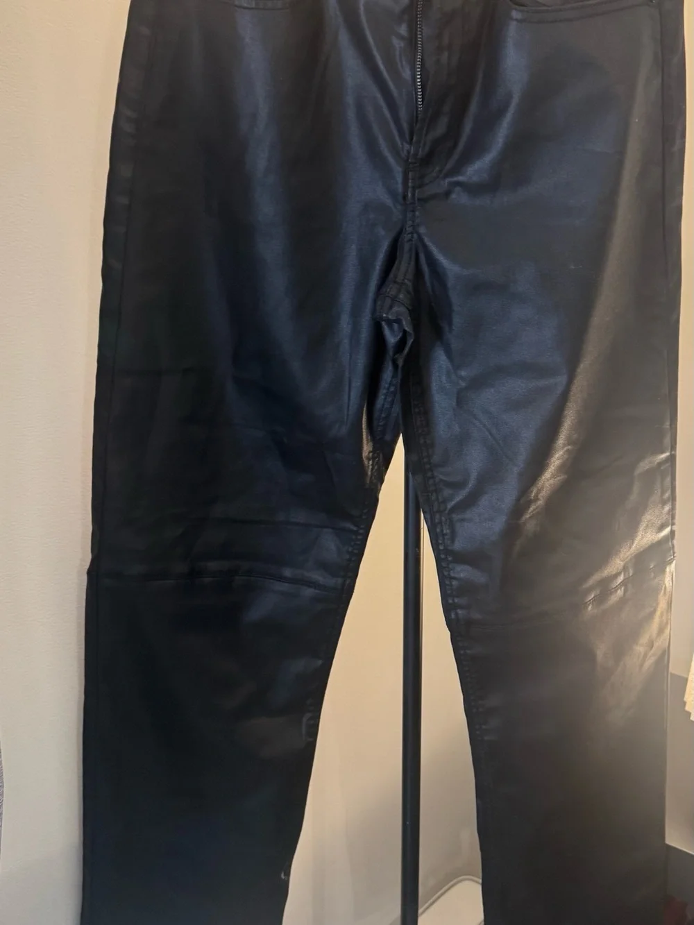 GAP Black Faux Leather High-Rise '90s Style Pants